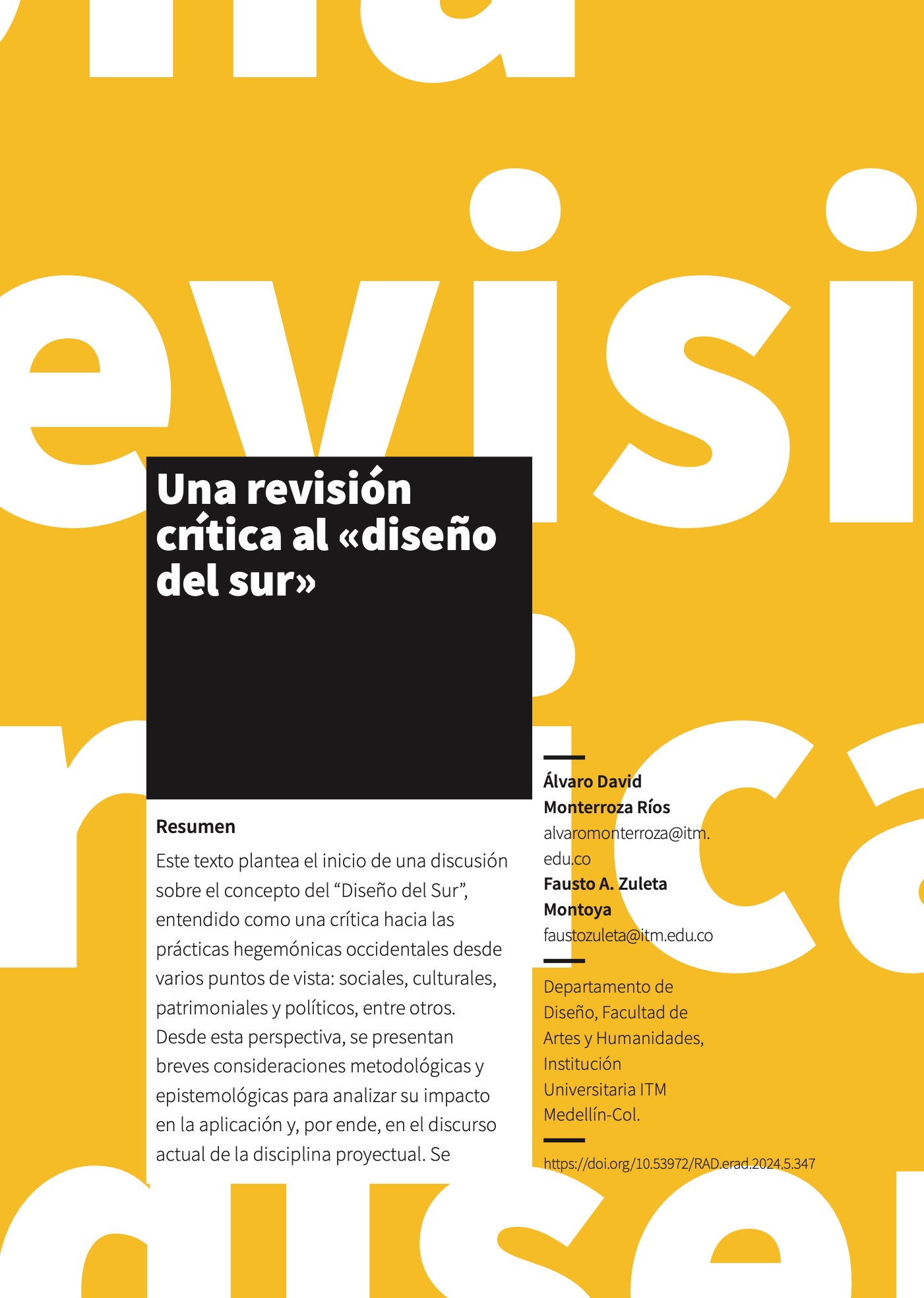 Una revisión crítica al «diseño del sur»