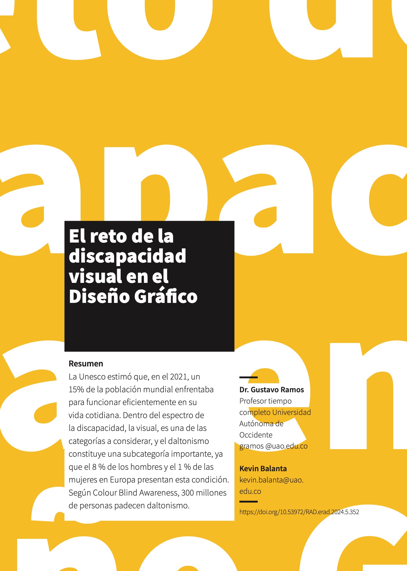 El reto de la discapacidad visual en el Diseño Gráfico