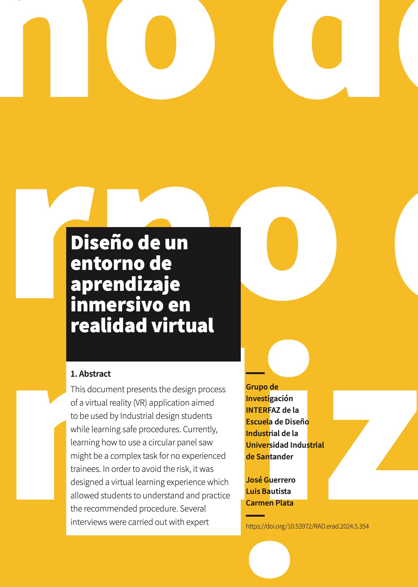 Diseño de un entorno de aprendizaje inmersivo en realidad virtual