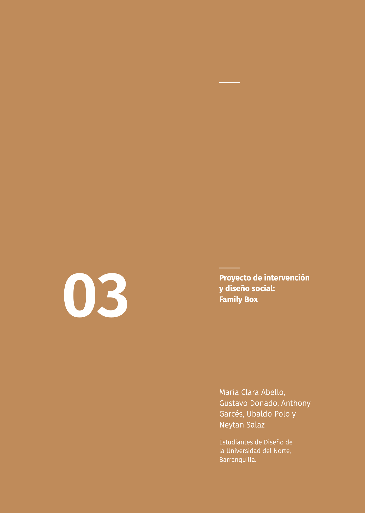 Proyecto de intervención y diseño social